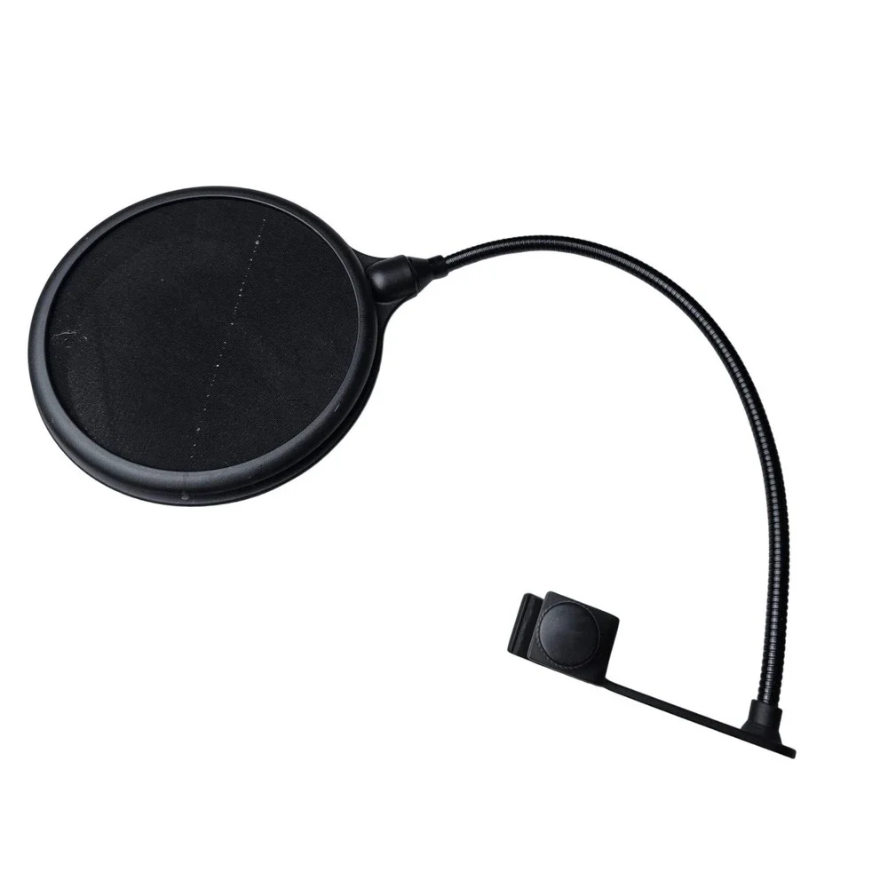 Universal Microphone Pop Filter Flexible Gooseneck Mic Shield Black‎ 6 Inch H2